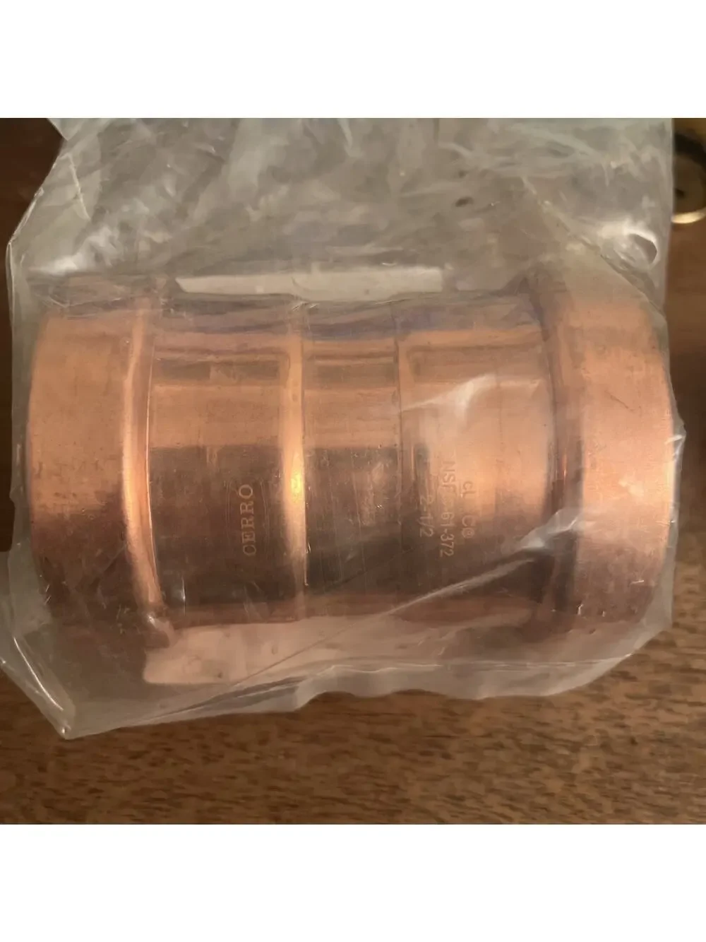 Cerro 2 1/2” Coupling With Stop PXP Copper